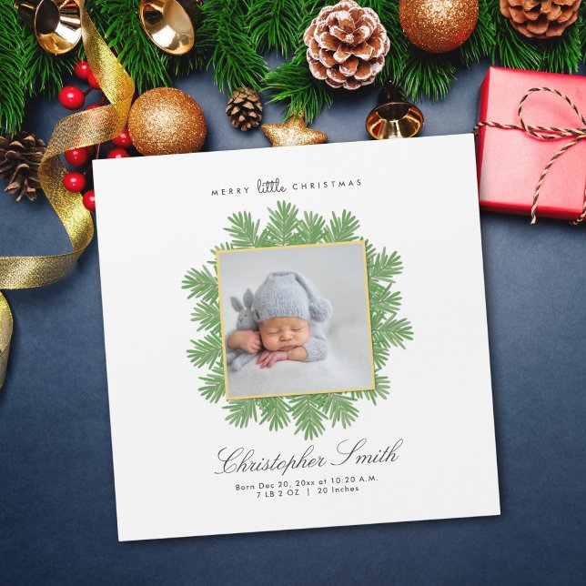 Convite Magnético Anúncio de nascimento de Natal de feliz (Criador carregado)