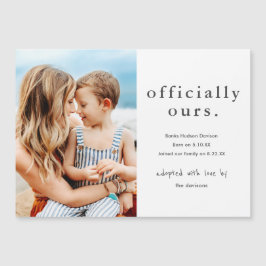 Convite Magnético Anúncio oficial de adoção de fotos