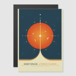 Convite Magnético Anúncio Sci-Fi, Relógio Atômica Laranja, Espaço Pr