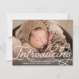 Convite Magnético "Apresentando" Nascença Magnética Moderna do Bebê 