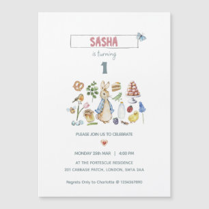 Convite Magnético Aquarela Peter o Rabbit