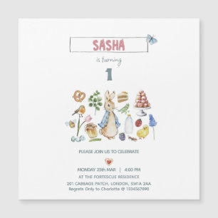 Convite Magnético Aquarela Peter o Rabbit