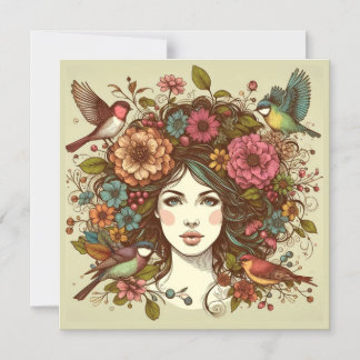 Convite Magnético Arte Impressão Magnet Card Birds Song In Fall