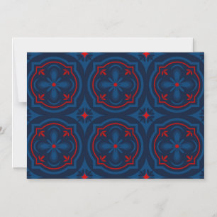 Convite Magnético Azulejos decorativos padrão floral