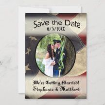 Bandeira Americana Salve a Data com Fotografia