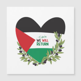 Convite Magnético Bandeira da Palestina e Ramos Olivais