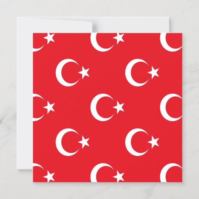 Convite Magnético Bandeira da Turquia (Frente)