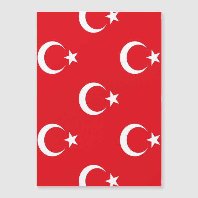 Convite Magnético Bandeira da Turquia (Frente)
