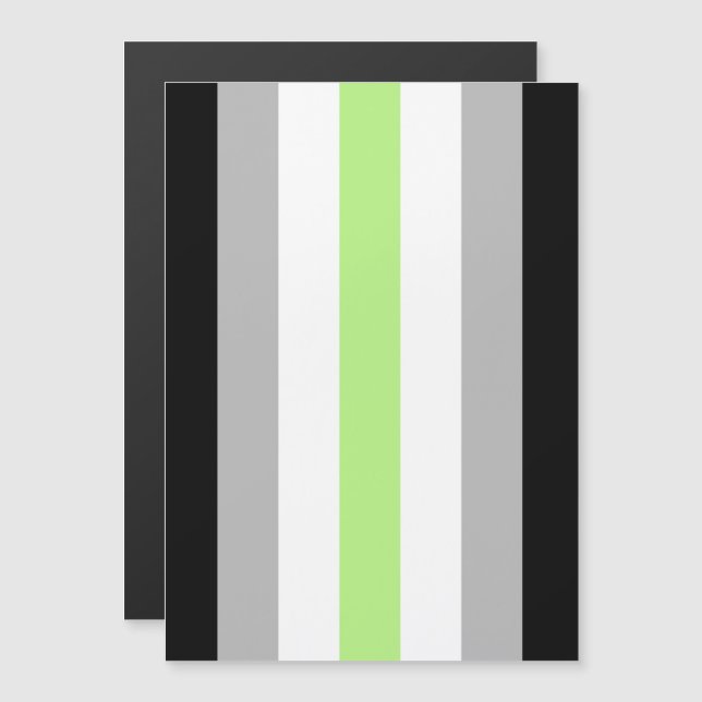 Convite Magnético Bandeira do Orgulho Agênero (Frente/Verso)