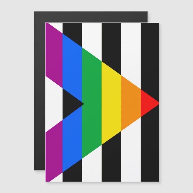 Convite Magnético Bandeira do Orgulho Aliado (Frente/Verso)
