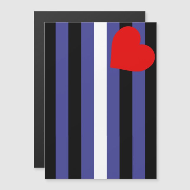 Convite Magnético Bandeira do Orgulho de Couro (Frente/Verso)