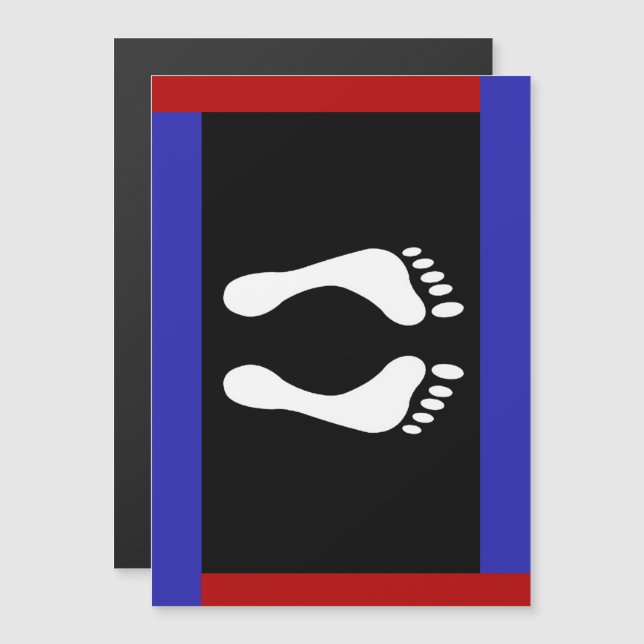 Convite Magnético Bandeira do Orgulho do Pé (Pegada) (Frente/Verso)