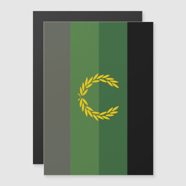 Convite Magnético Bandeira do Orgulho do Uniforme Militar (Frente/Verso)