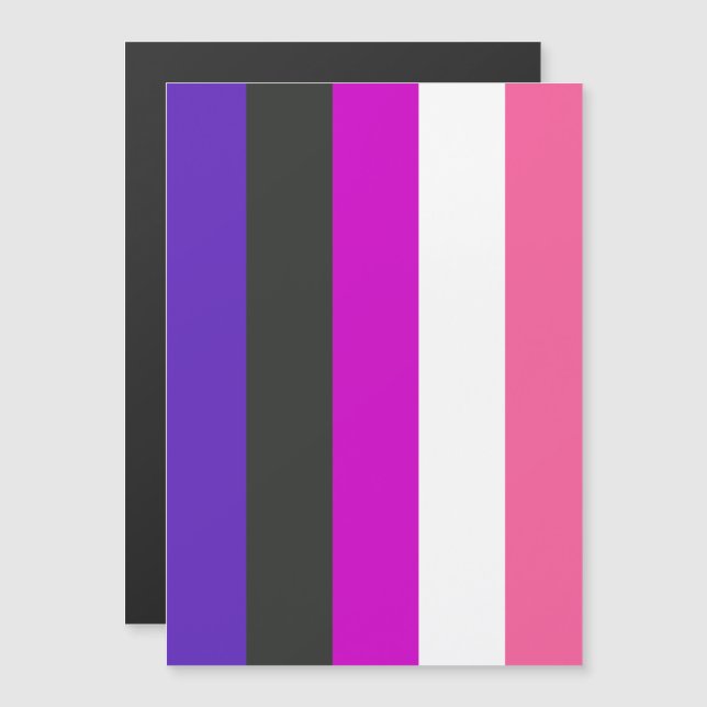 Convite Magnético Bandeira do Orgulho Gênerofluido (Frente/Verso)