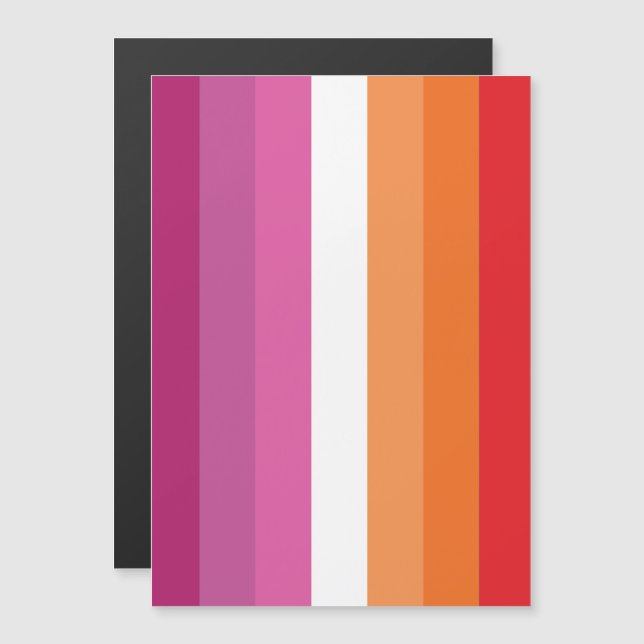 Convite Magnético Bandeira do Orgulho Lésbico (Frente/Verso)