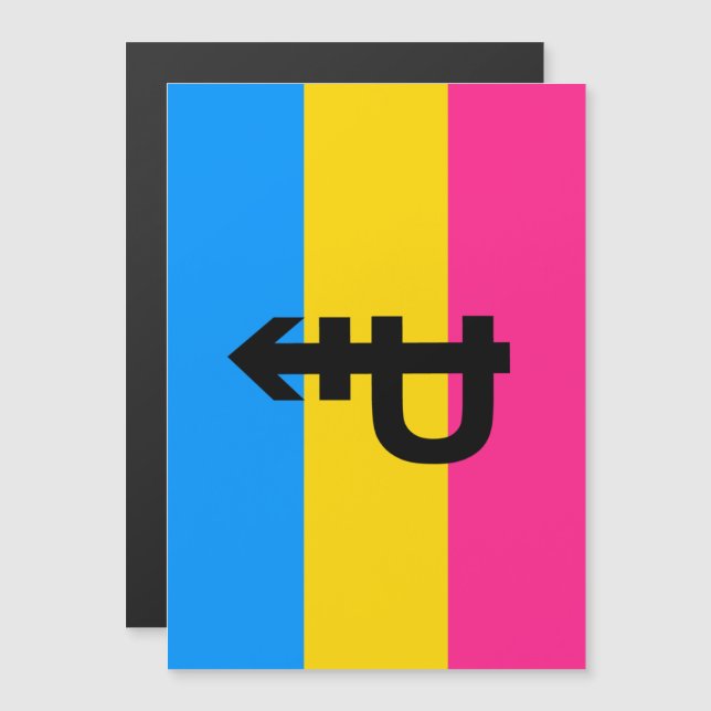 Convite Magnético Bandeira do Orgulho Pansexual (Frente/Verso)