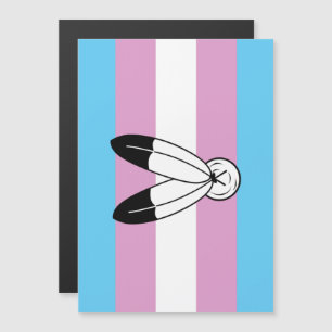 Convite Magnético Bandeira do Orgulho Trans de Duas Espíritos