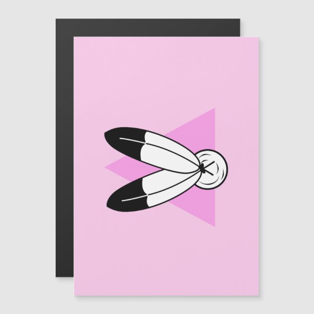 Convite Magnético Bandeira do Triângulo Rosa Two-Spirit (Frente/Verso)