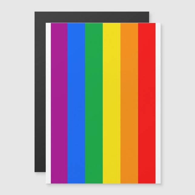 Convite Magnético Bandeira Tradicional do Orgulho Gay (Frente/Verso)