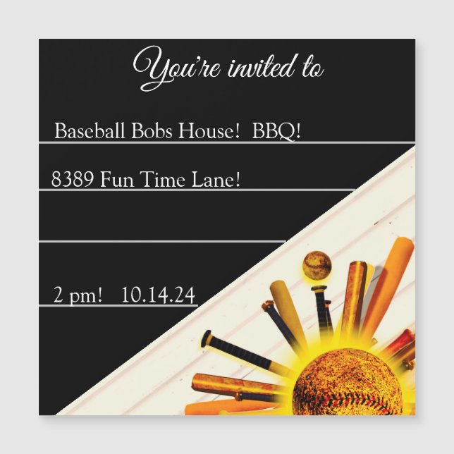 CONVITE MAGNÉTICO BATER NO DOMINGO! (Frente)