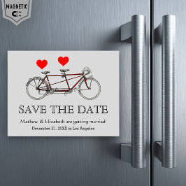 Convite Magnético Bicicleta Tandem Vintage Fofa Casamento Salvar A D