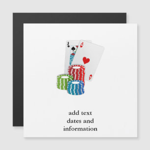 Convite Magnético Blackjack com Chips Poker