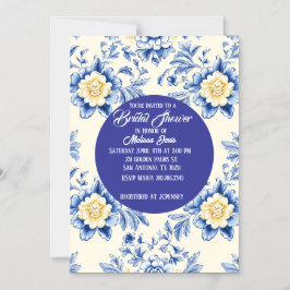 Convite Magnético Blissful Chinoiserie Bridal Shower Invitation