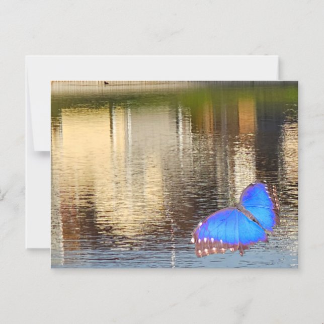 Convite Magnético Blue Wing Reflection (Frente)