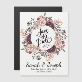Convite Magnético Boho Chic Wedding Save The Date Magnet
