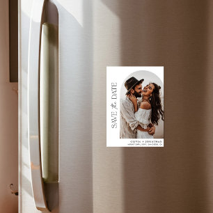 Convite Magnético Boho Salve a Data, Foto Minimalista Salve a Data