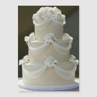 Convite Magnético Bolo de casamento salve a data
