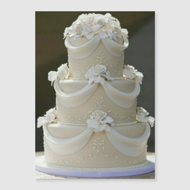 Convite Magnético Bolo de casamento salve a data (Frente)