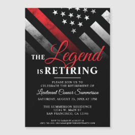 Convite Magnético Bombeiro Aposentado Sinalizador da Linha Vermelha