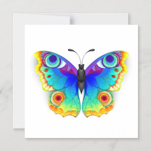 Convite Magnético Borboleta Pavão Olho de Arco-Íris