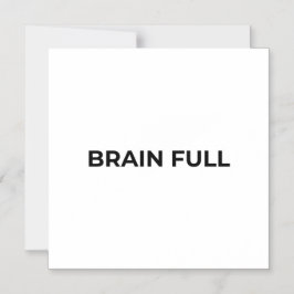 Convite Magnético Brain Full Minimalist Typographic Magnetic 
