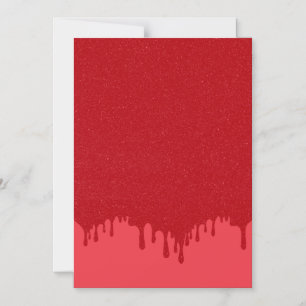 Convite Magnético Brilho Vermelho Tomate Gotejante