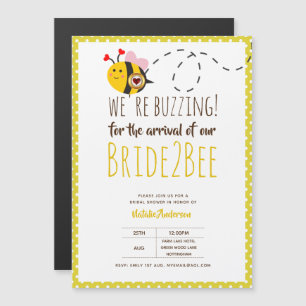 Convite Magnético BUZZING PARA CHEGADA DA Abelha Chá de panela BRIDE