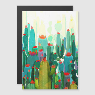 Convite Magnético Cactus Impressão Muitos Cactus
