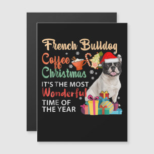 Convite Magnético Café Bulldog Francês Natal É Maravilhoso