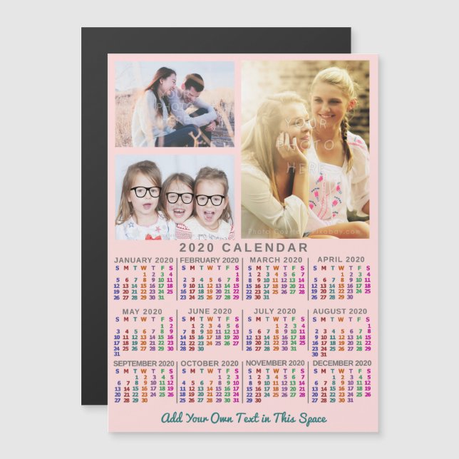Convite Magnético Calendário 2020 (Consulte Descrição de Nova Versão (Frente/Verso)