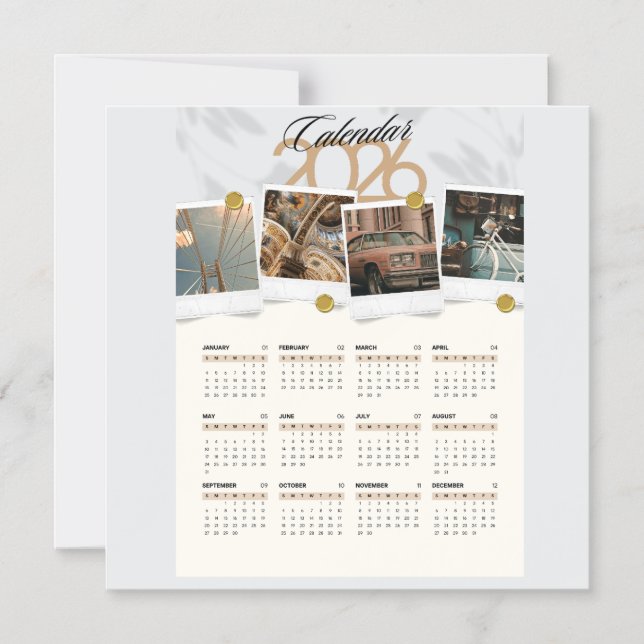 Convite Magnético Calendário 2026 (Frente)