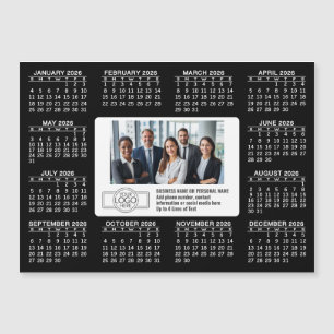 Convite Magnético Calendário 2026 com o logotipo Acelerador de Infor
