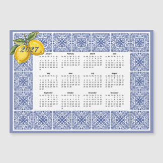 Convite Magnético calendário 2027 Dolce Vita Azulejos e Limões Itali