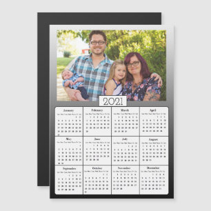 Convite Magnético Calendário da Mini 2021 de Fotos da Família