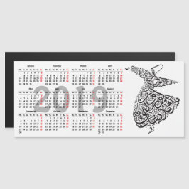 Convite Magnético Calendário do Whirling Dervish 2019