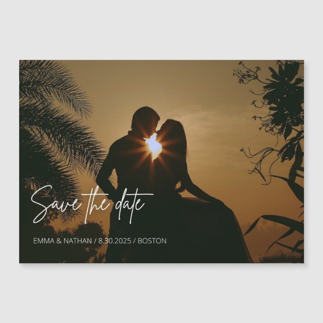 Convite Magnético Calendário Magnético de Foto Salve a Data (Frente)