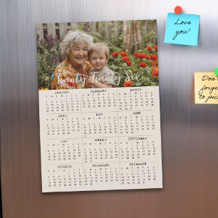 Convite Magnético Calendário Magnético de Fotos 2026 Ano Completo 5x