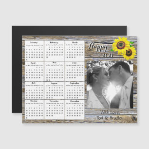 Convite Magnético Calendário Mini 2021 de Fotos de Casamento com Gir