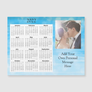 Convite Magnético Calendário Mini de Fotos de Casamento 2022