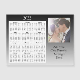 Convite Magnético Calendário Miniatura de Fotos de Casamento 2022 Ím